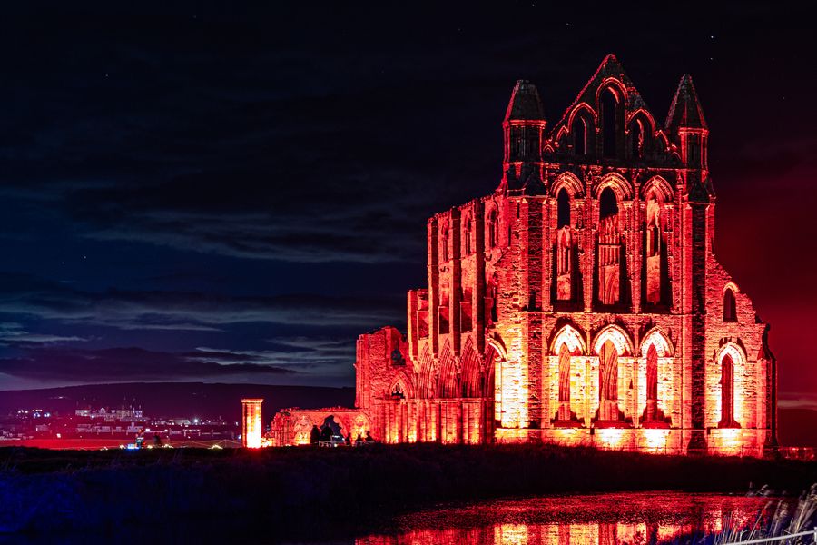 Illuminated Whitby Abbey 