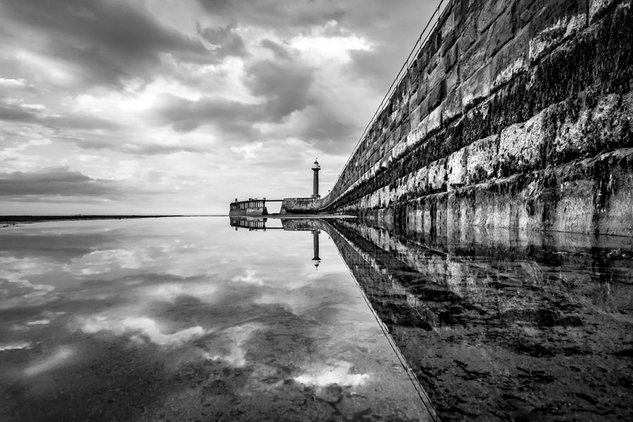 Reflection of Whitby pier