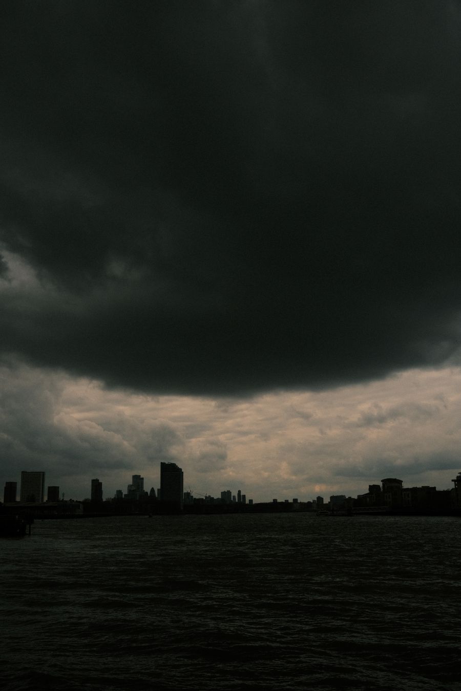 big black sky over my town