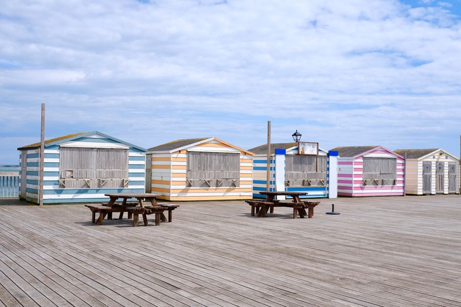 Pastel huts