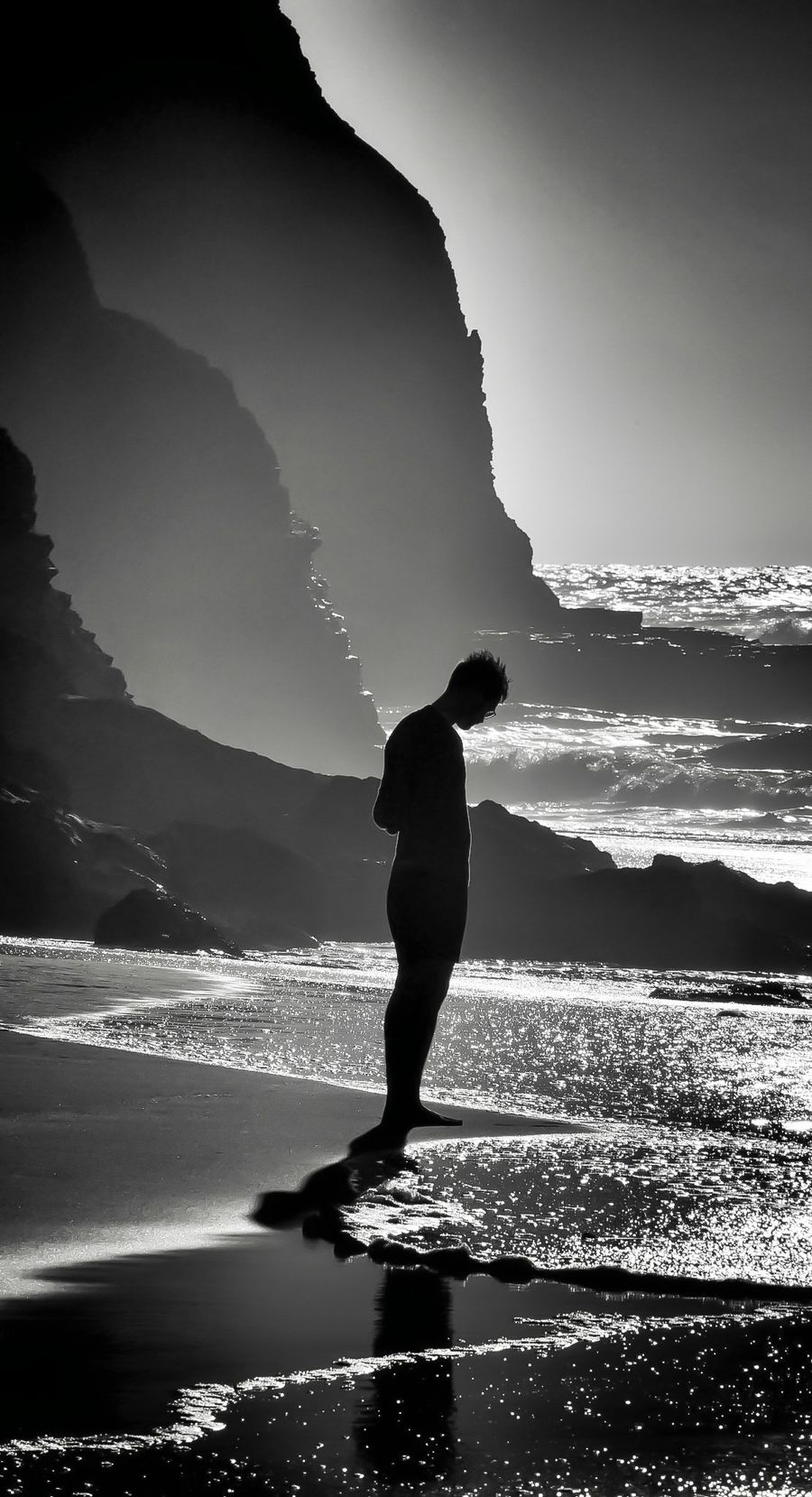 Thinker on the shore