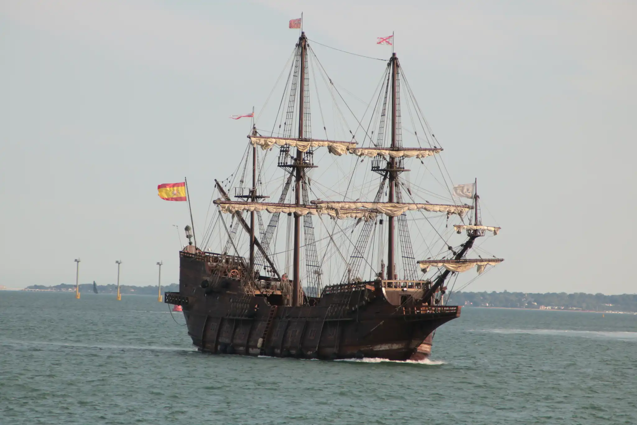 Galeon Andalucia entering Portsmouth