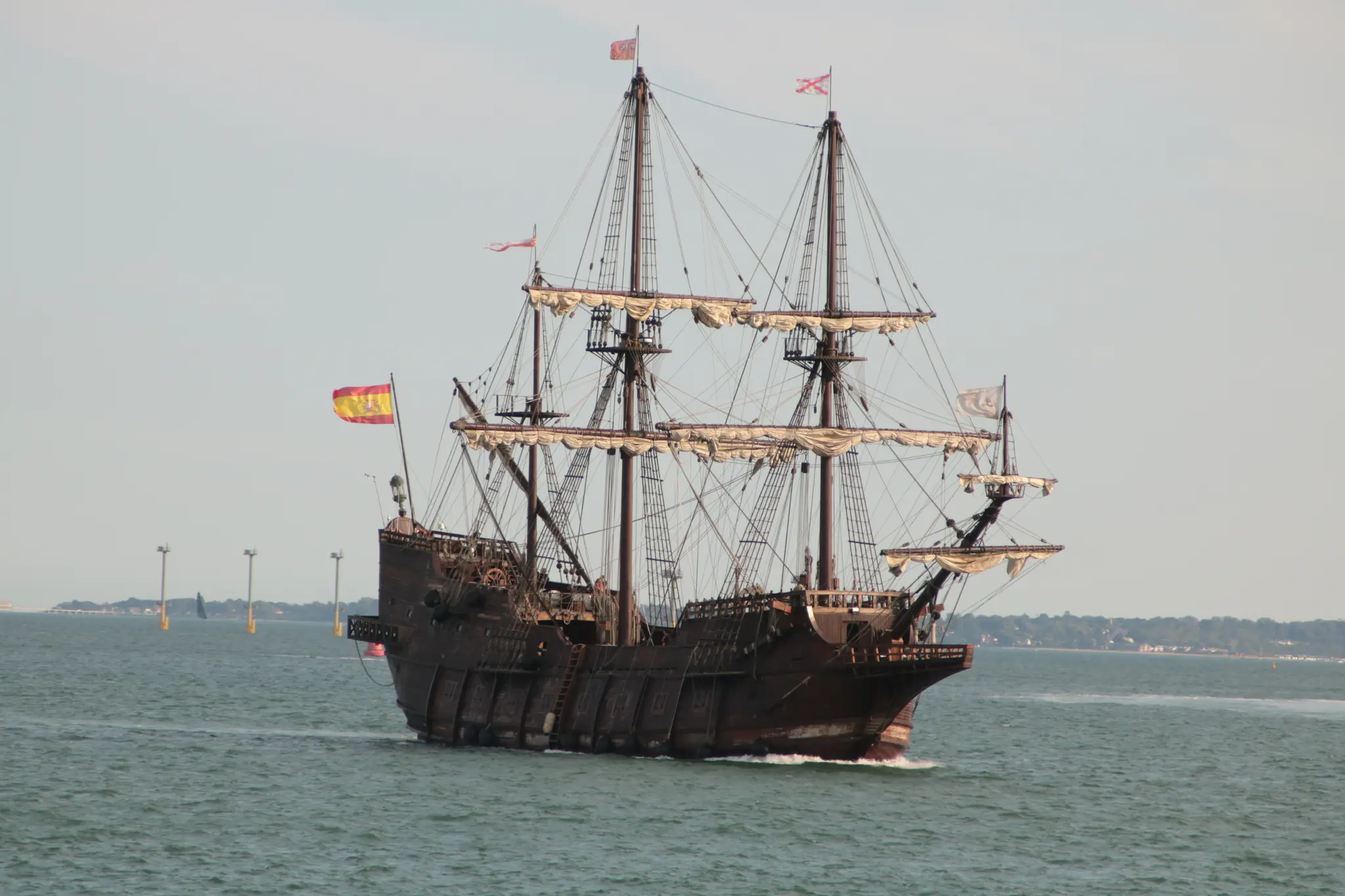 Galeon Andalucia entering Portsmouth