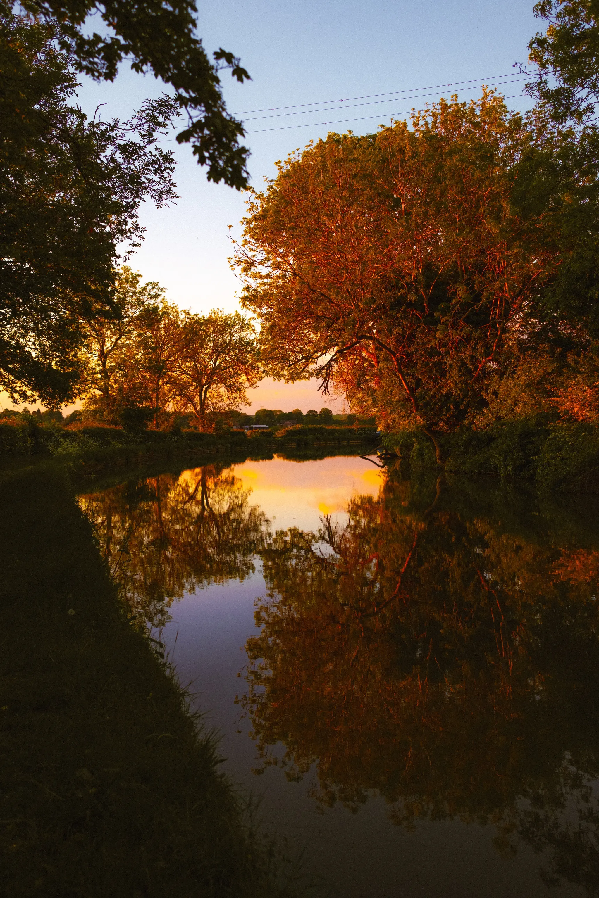 Golden hour along the canal