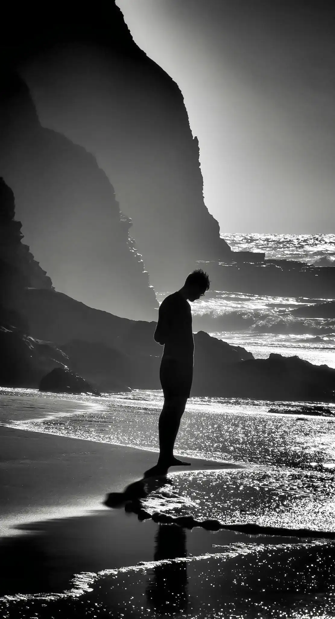 Thinker on the shore
