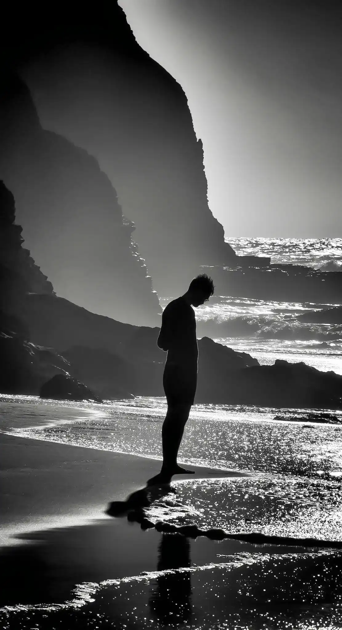 Thinker on the shore