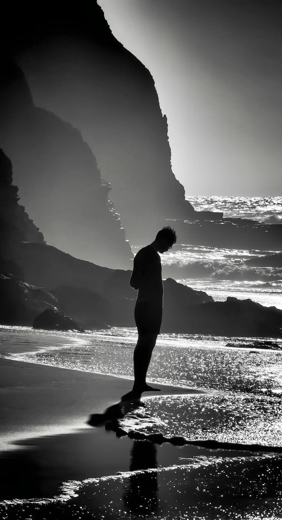 Thinker on the shore